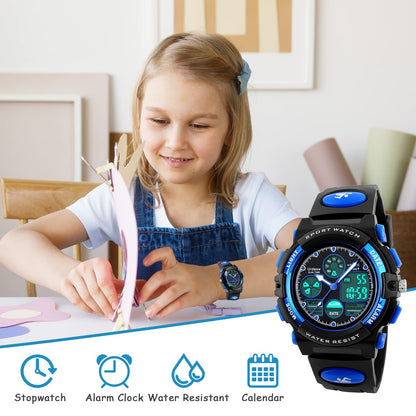 Urdesw Kids Digital Waterproof Watches for 6-15 Year Old Boys & Girls - Electronic Toys & Games - Birthday Presents & Gift