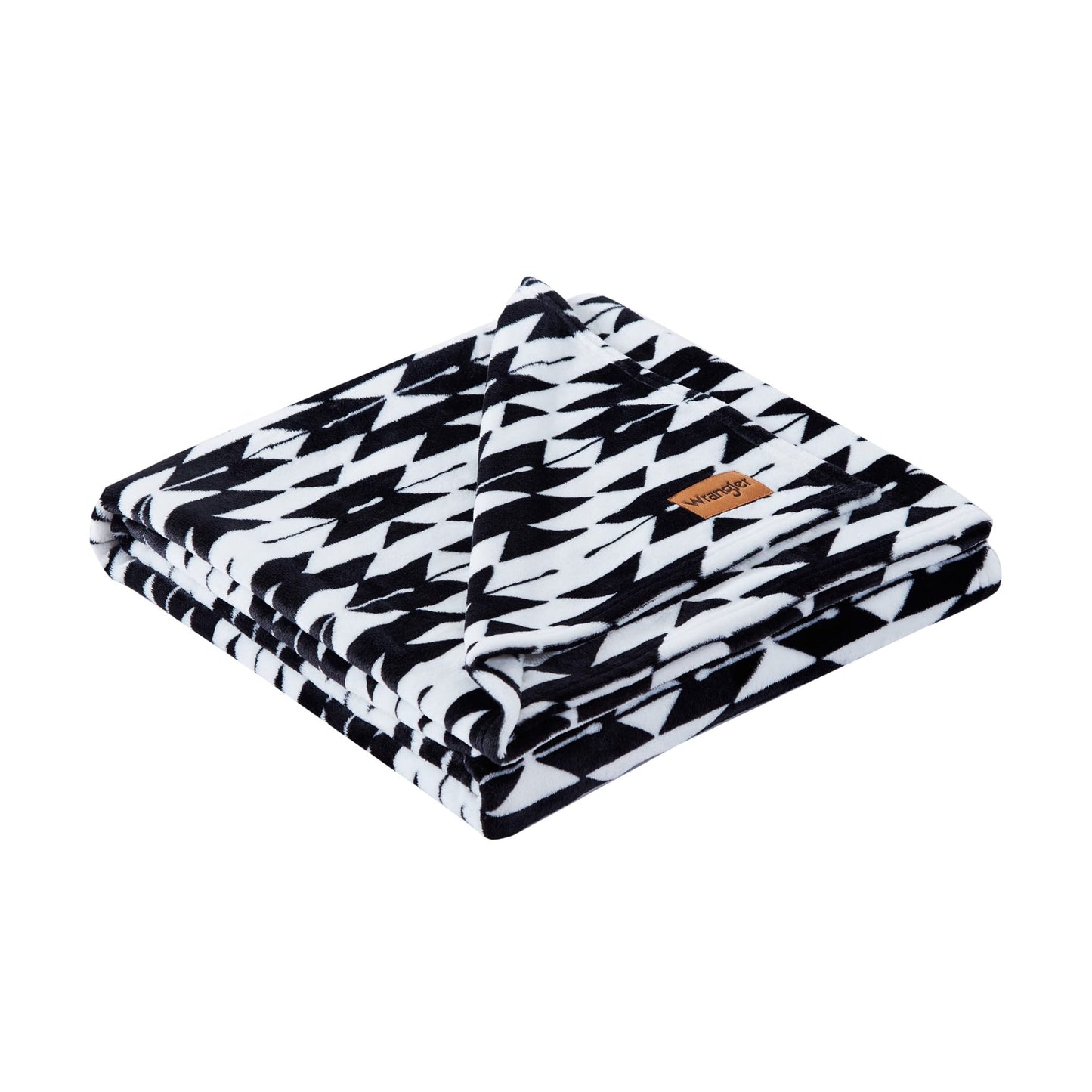 Wrangler - Blanket, Super Soft Plush Bedding, Yellowstone Inspired Throw Blanket for Couch or Bed (Navajo Black, 50" x 70")