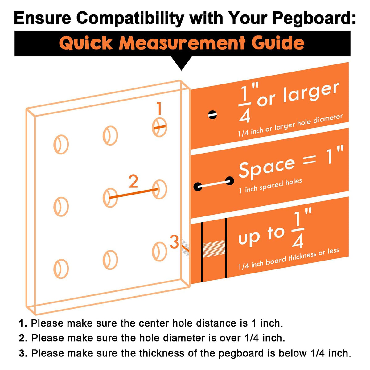 SEMPOMA 2 Pack Solid Wood Pegboard Shelf, High Balance and No tilt, 12" x 4" Pegboard Shelves Fit 1/4" Pegboard for Display Craft Garage Workbench Office