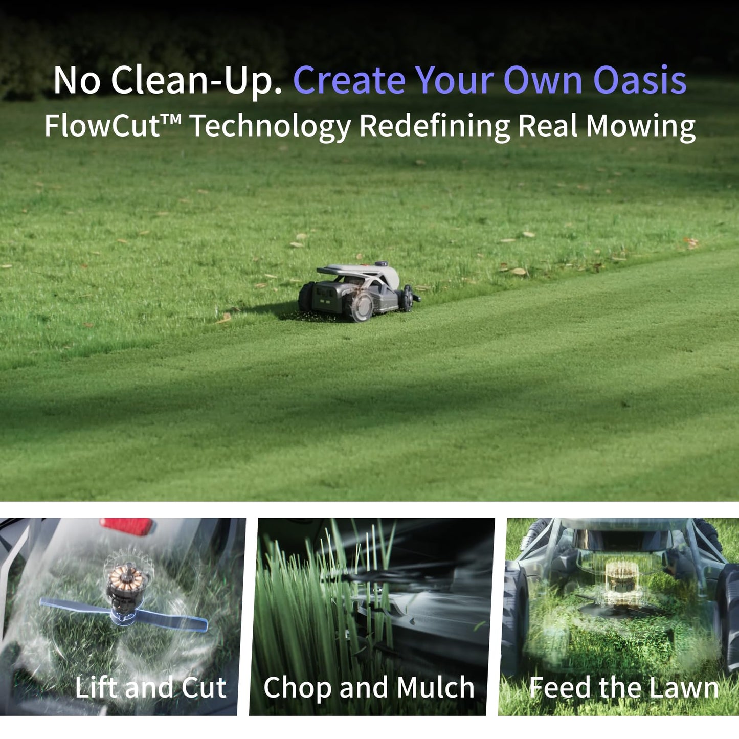 AIRSEEKERS TRON Robot Lawn Mower,Wire-Free Robotic Lawnmower