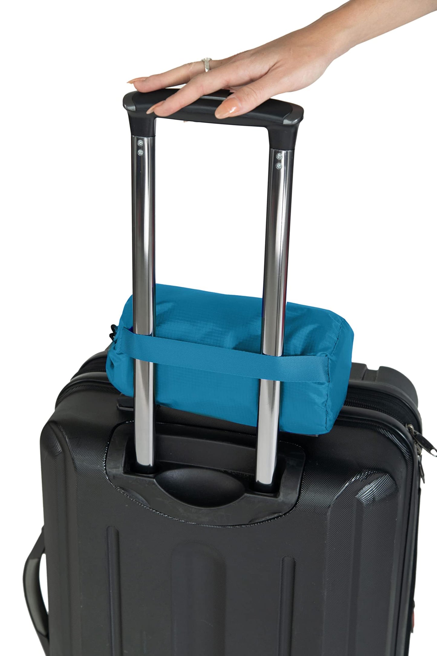 BlueHills Ultra Compact Travel Blanket in Portable Case Premium Soft Large Airplane Blanket Flight Essentials for Car Plane Train Hotel Layover Peacock Teal C004