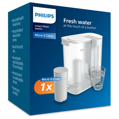 Philips Water Instant Water Filter - 3L Capacity, 1L/min Fast Flow, USB-C Rechargable