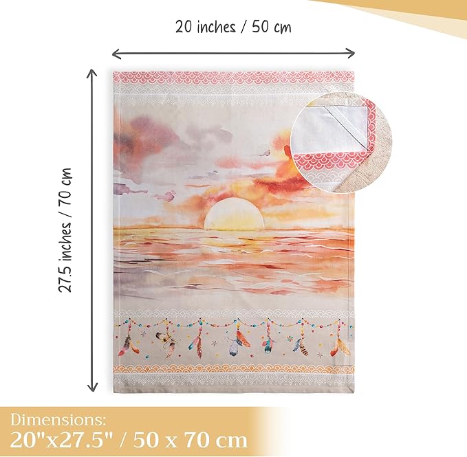 Maison d' Hermine Kitchen Towels Set of 3 100% Cotton 27.50" x 20" Reusable