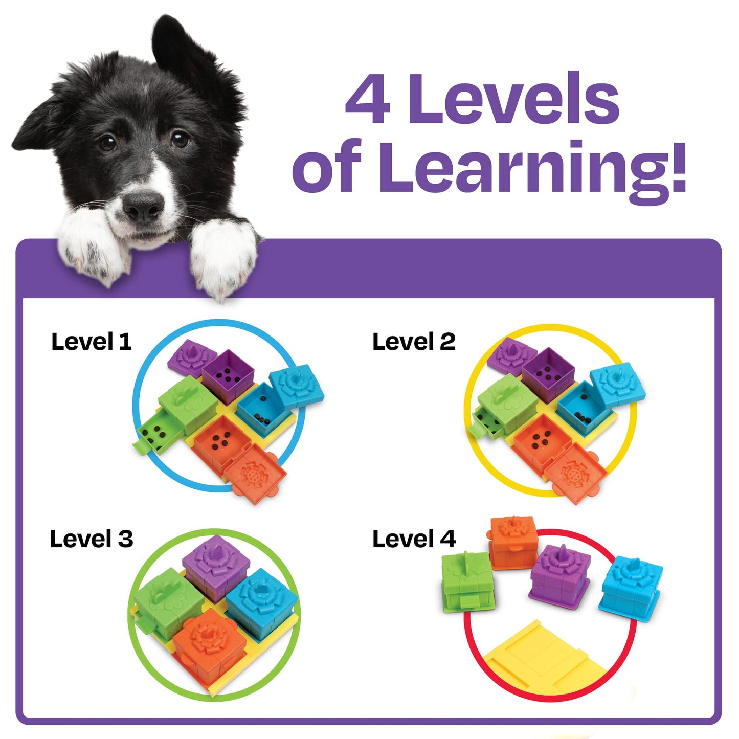 Brightkins Surprise Party Treat Puzzle - Enrichment Puzzls Toys for Dogs, Interactive Gifts for Puppies