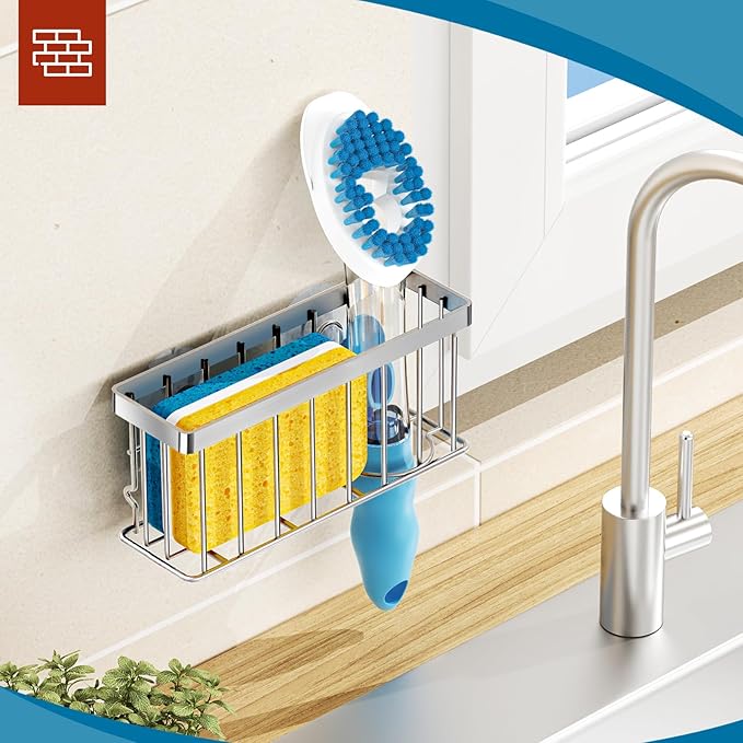 Sponge Holder for Kitchen Sink, Sink Caddy Organizer