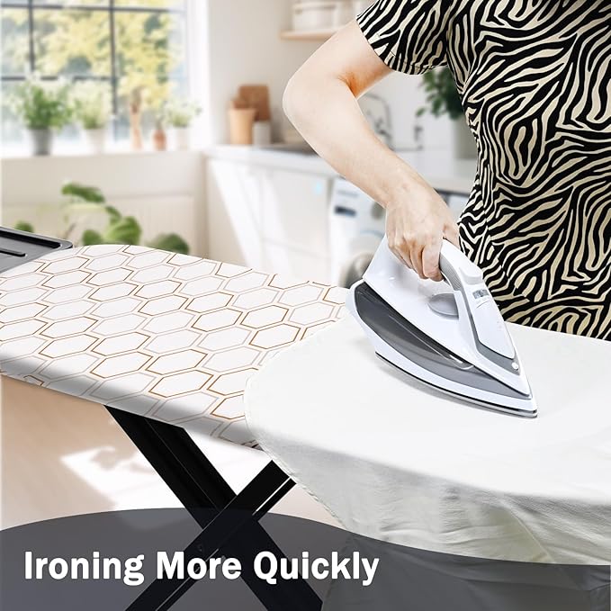 SheeChung Ironing Board Cover and Pad 18"x49", Wide Ironing Board Cover