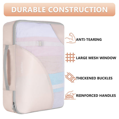 8 Set Packing Cubes for Travel, Gifts for Women Mom,Anti-Tearing Suitcase Organizer for Luggage with Shoe & Hanging Toiletry Bag,OlarHike Vacation Essentials & Accessories for Cruise Ship
