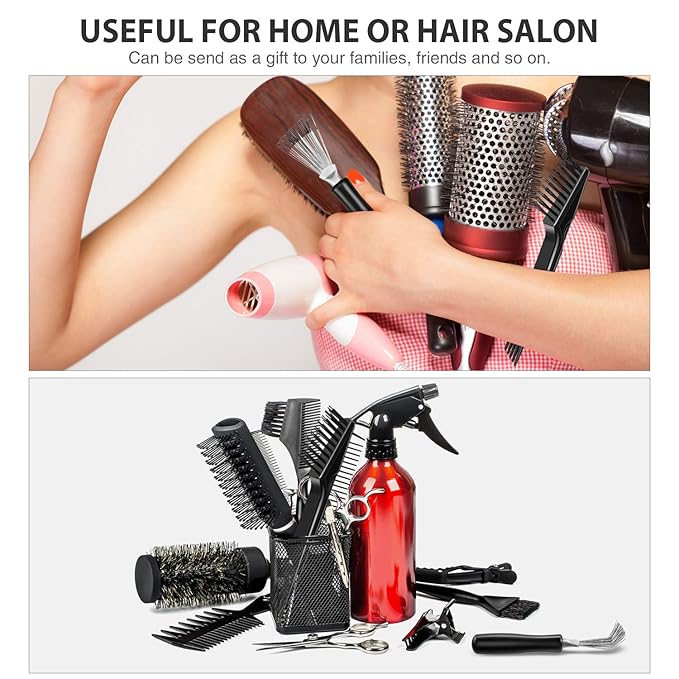Boao 2 Pieces Hair Brush Cleaning Tool Comb Cleaner Brush Mini Comb Cleaning