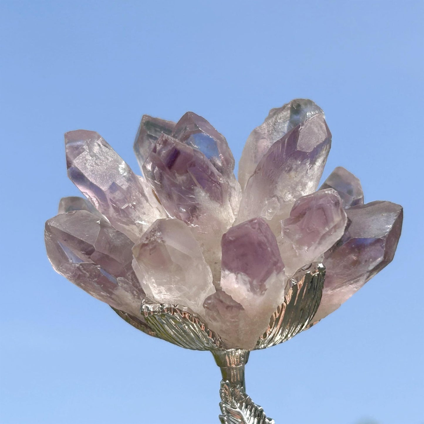 Xzyycyj 3.7" Raw Amethyst Crystal Crystal Tree Crystal Decor Natural Quartz Crystal Cluster Mineral Crystal Flowers Home Decor Gifts Crystals and Stones Desk Decorations(Amethyst)