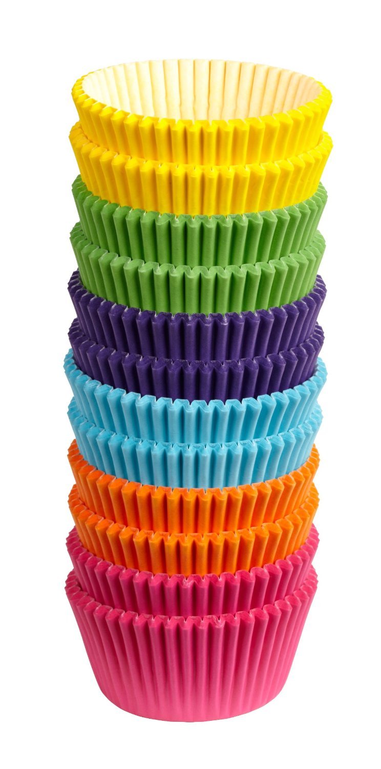 Wilton Standard Cupcake Liner Baking Cups, 300 Count, Rainbow Bright