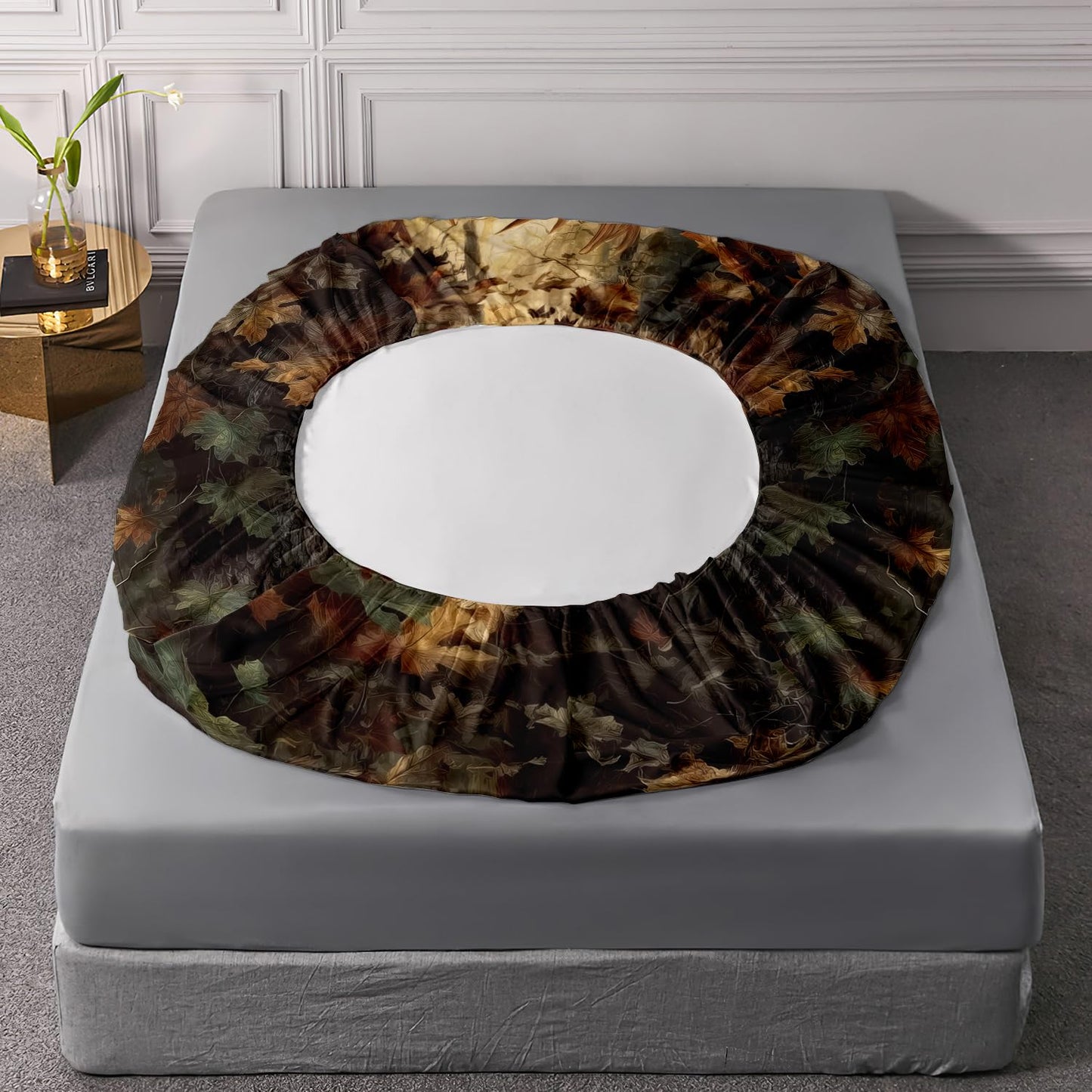 HOSIMA Deer Fitted Sheet Full for Kids,Lightweight Brown Animal Bedding for Teens Boys Room Decor,Hunting Themed Forest Deer Bedding,1 Fitted Sheet+2 Pillowcases.