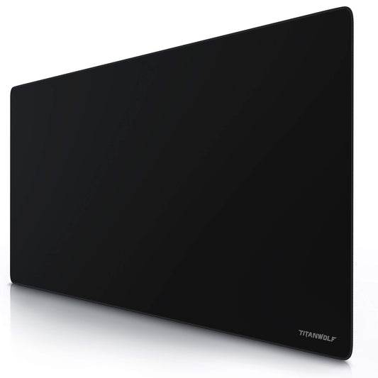 TITANWOLF - Extra Large Gaming Mouse Mat 1200x600mm Oversize - XXL Mouse Pad with motif - Desk Pad XXXL Extended – For Precision and Speed - Non-Slip Rubber Base – For Mouse and Keyboard - Black