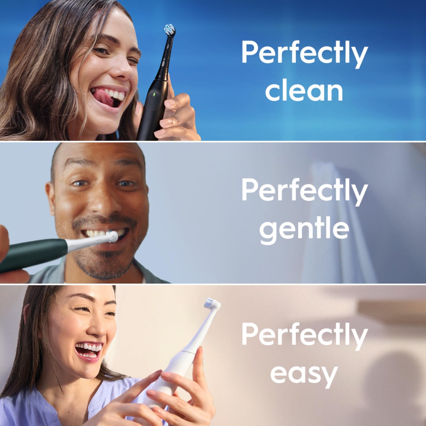 Oral-B iO2 Electric Toothbrush, 1 Gentle Care Toothbrush Head, 1 Travel Case, 1 Travel Refill Holder, Oral B Toothbrush Adults (Night Black), Designed by Braun, 2 Pin UK Plug