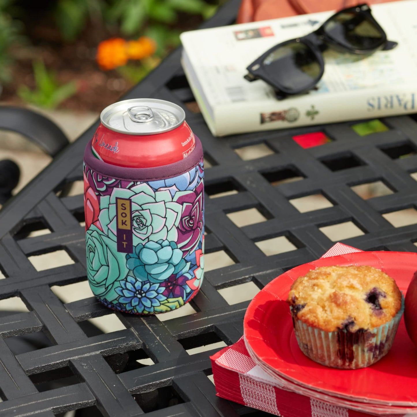 Sok It CanSok Sleeve for Beer & Soda Insulated Neoprene Cover (Pumpkin Party, 12oz Slim Can Sleeve)