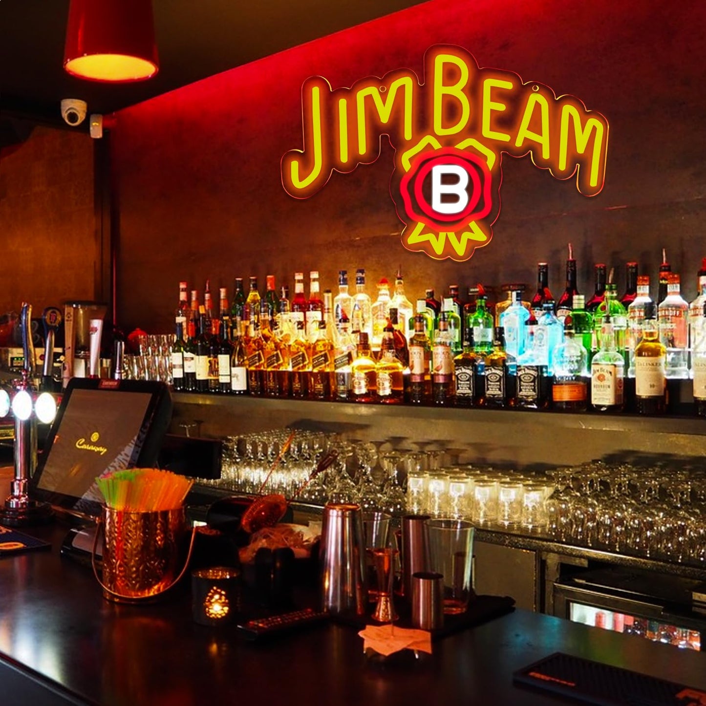 Neon Signs for Wall Decor，Neon Lights for Bedroom Led Business Signs Suitable for Drinks Shop、Man Cave、Christmas Gifts，16 * 10Inch(red)