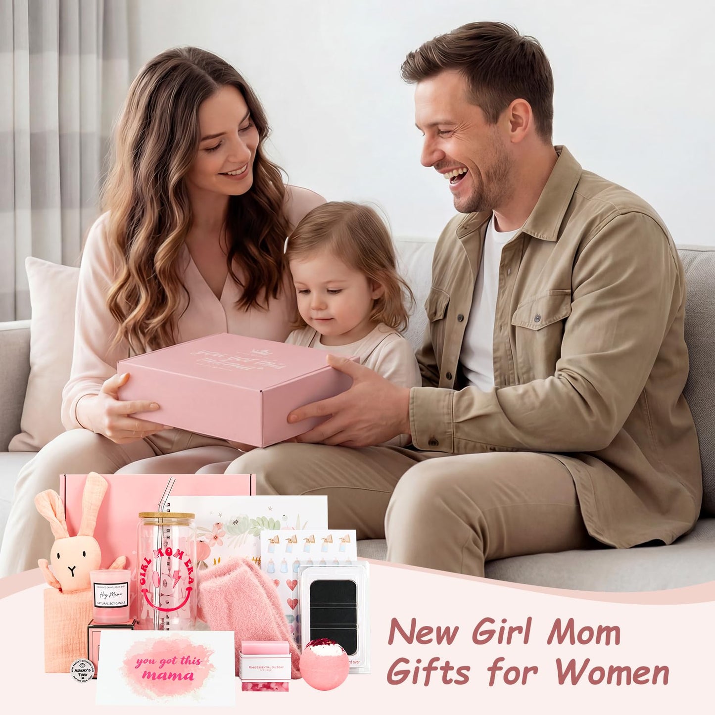 Bafeil New Girl Mom Gifts for Women First 1st Mothers Day After Birth Pregnancy Mama Gift for Expecting Moms Care Package After Baby Gift for Moms To Be Set New Mommy Postpartum Essentials