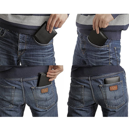 Hoobest RFID Blocking Genuine Leather Wallet Excellent as Travel Case Credit Card Protector Wallets for Men with Coin Pocket