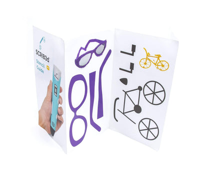 SCRIB3D P1 3D Printing Pen with Display - Includes 3D Pen, 3 Starter Colors of PLA Filament, Stencil Book + Project Guide, and Power adapter