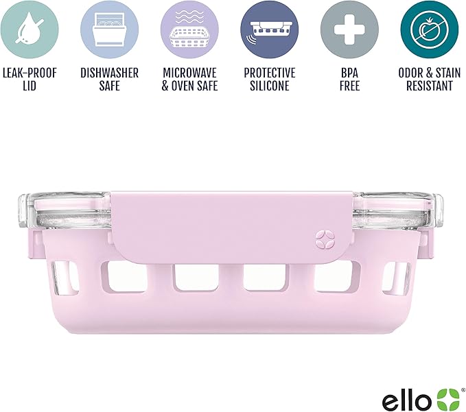 Ello Duraglass Meal Prep Container- Glass Food Storage Container