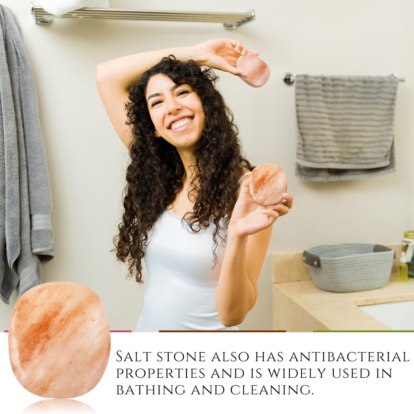 Swiffen 6 Pcs Flat Oval Massage Stone 3.5 x 1 x 2.6 Crystal Hand Carved Stone for Massages Therapy Himalayan Salt Massages Rocks Natural Pink Heated Warmer Stones for Spa Massage Salt and Sugar