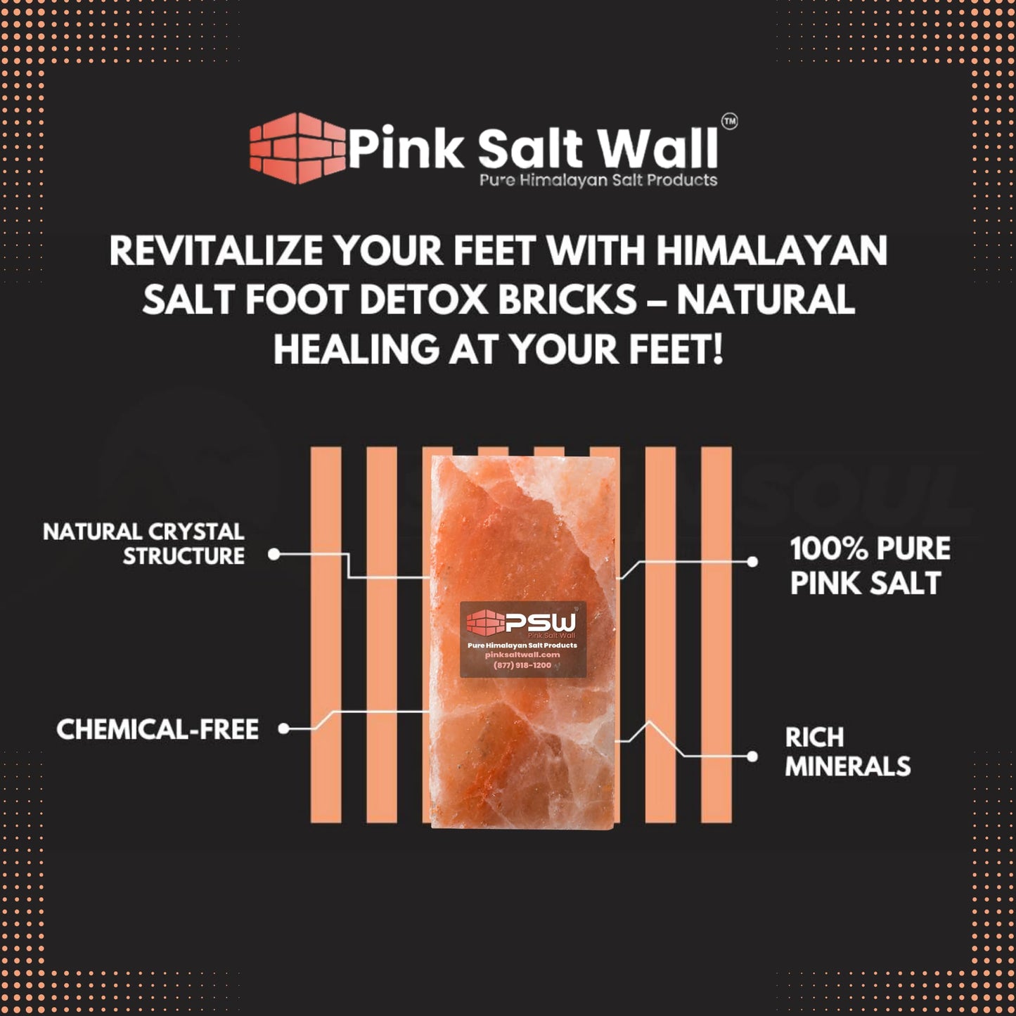 Himalayan Salt Foot Bricks Pair of Natural Pink Salt Blocks for Feet, Rest & Spa Stones Natural Salt Block, Salt Brick for Foot Soak, Relaxation & Odor Neutralizer