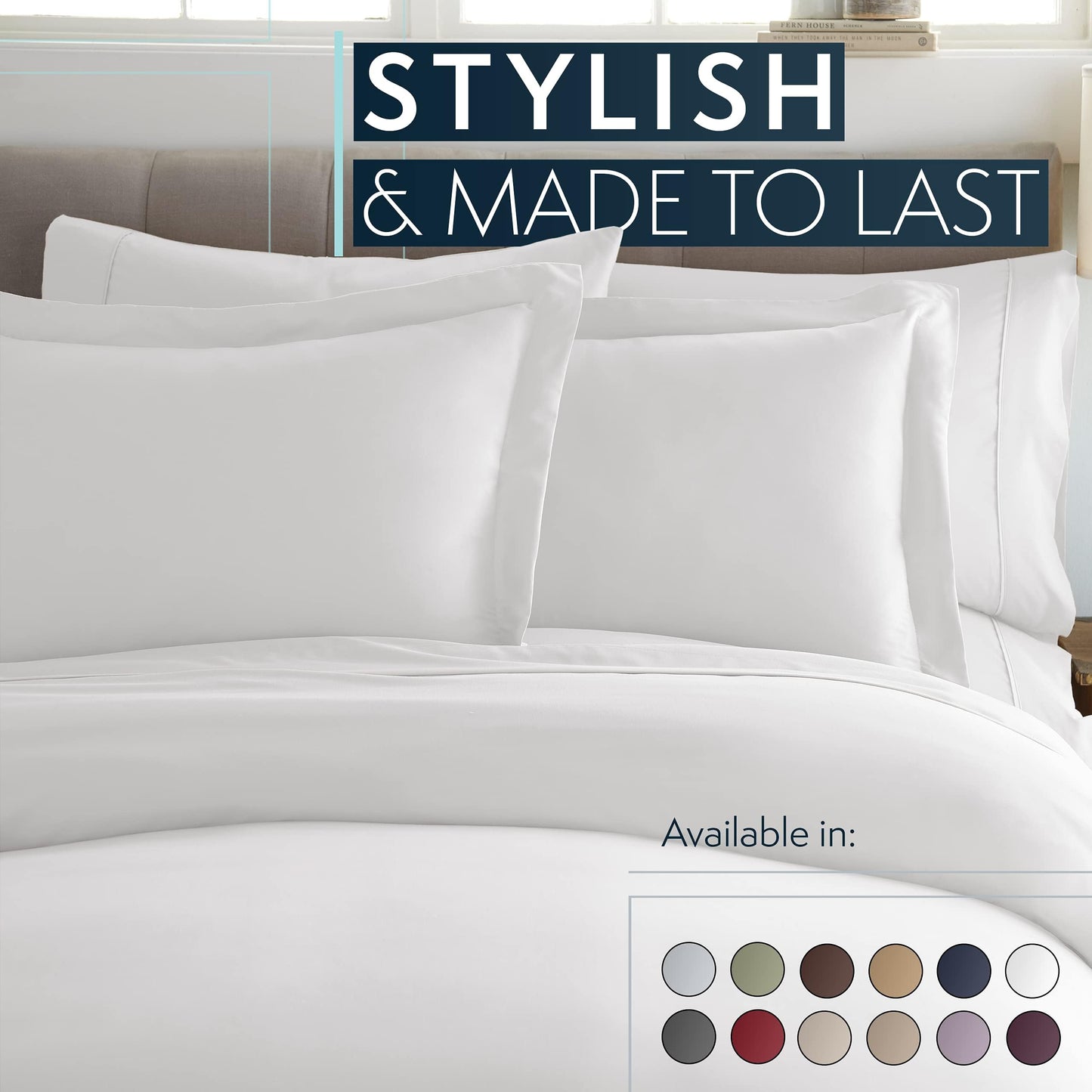 Pantrypoet King Bed Duvet Cover 104"x90", 3Pcs Soft Breathable Duvet Cover Set with Zipper Closure & 2 Pillow Shams 24"x40" (White, King (U.S. Standard))