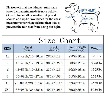 Morezi Dog Zip Up Raincoat with Reflective Buttons, Rain/Water Resistant, Adjustable Drawstring, Removable Hood, Raincoats with Legs 4kg to 36kg Available - Yellow - M
