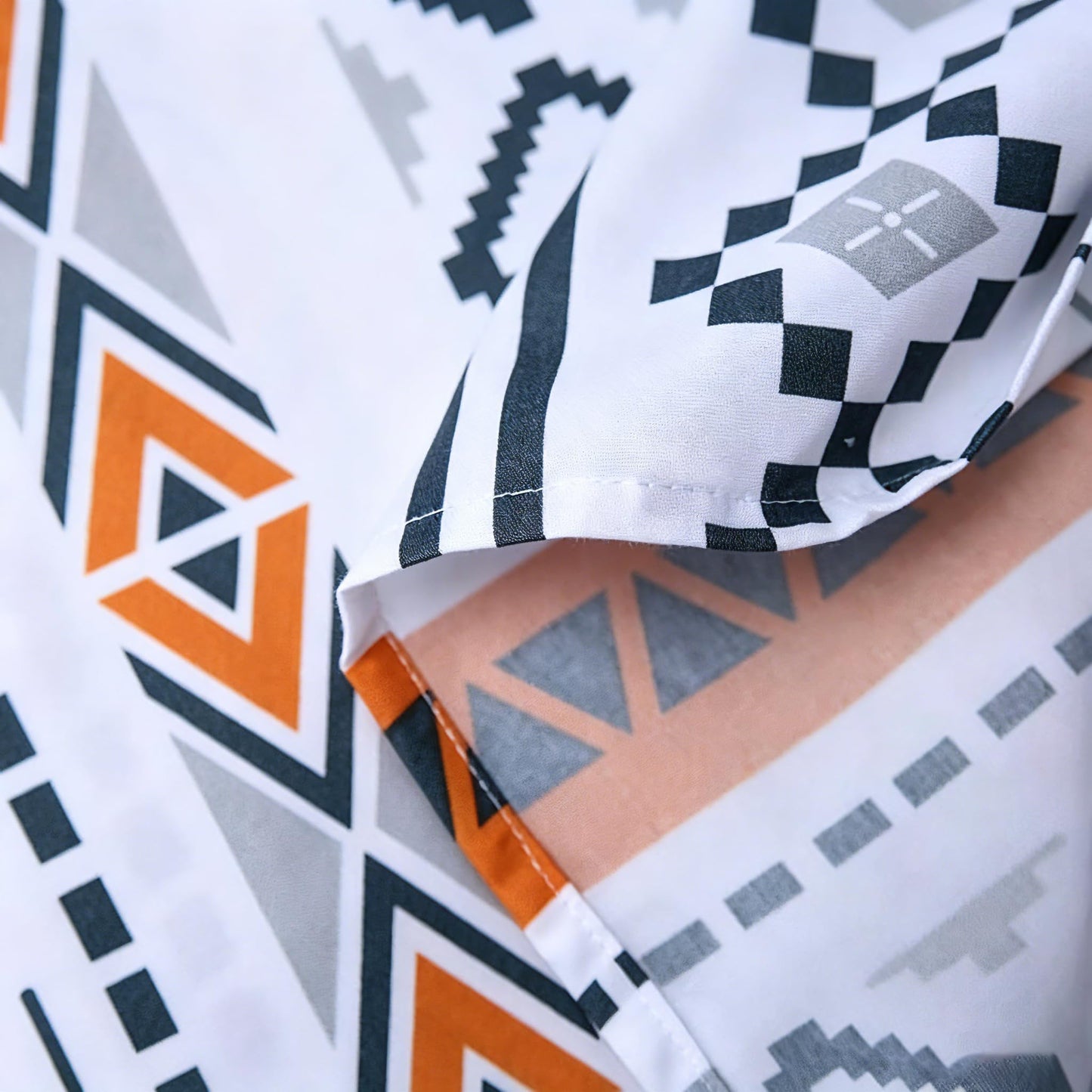 MAG 3 Pieces Colorful Boho Bed Sheet Full Size,Burnt Orange Fitted Sheets Full Printed,with 1 Fitted Sheet with 2 Pillowcases,14 Inches Deep
