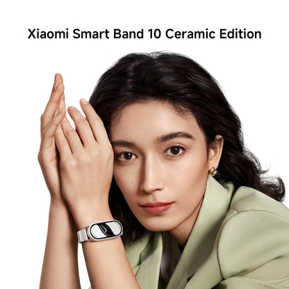 Xiaomi Smart Band 10 Fitness Tracker, 1.72" AMOLED Display, 21-Day Battery Life, 150+ Sports Modes, Heart Rate & Sleep Monitoring, Electronic Compass, 5ATM Waterproof, 2-Year Warranty – Glacier Silver