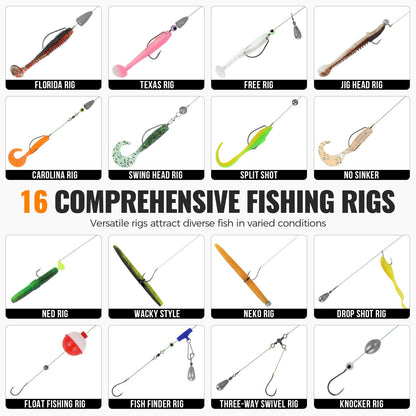 PLUSINNO Large 3 Layers Fishing Tackle Box with Tackle Included, 415Pcs Fishing Lures Kit Contains Pliers, Crankbait, Hooks, Weights & Accessories, Fishing Gear Gifts for Men Starter Kits Bass Trout