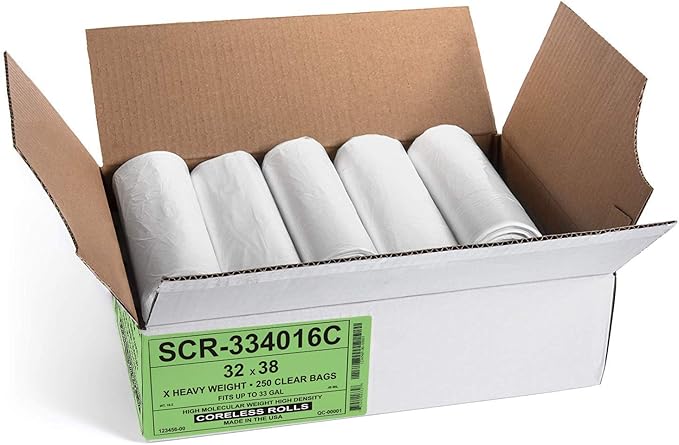 Aluf Plastics 33 Gallon Trash Bags-Source Reduction Series Value High Density