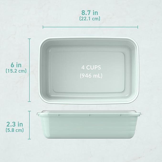 Bentgo Prep - 20-Piece 1-Compartment Reusable Meal Prep Containers