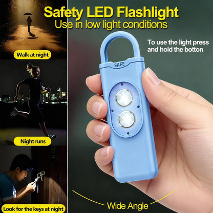 Halo-Siren Alarm, HaloSiren Personal Safety Alarm - Travel Safe Alarm with 130db Loud and LED Strobe Light, Safety Keychain Compatible with Bags, Keys, Backpacks (Purple)