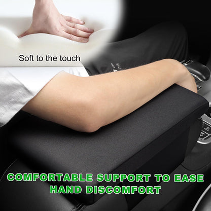 Yourkar Car Center Console Pad, 12.2''×8.1'' Memory Foam Auto Armrest Support Cushion, Vehicle Arm Rest Seat Box Cover Protector, Universal Interior Decor Car Accessories