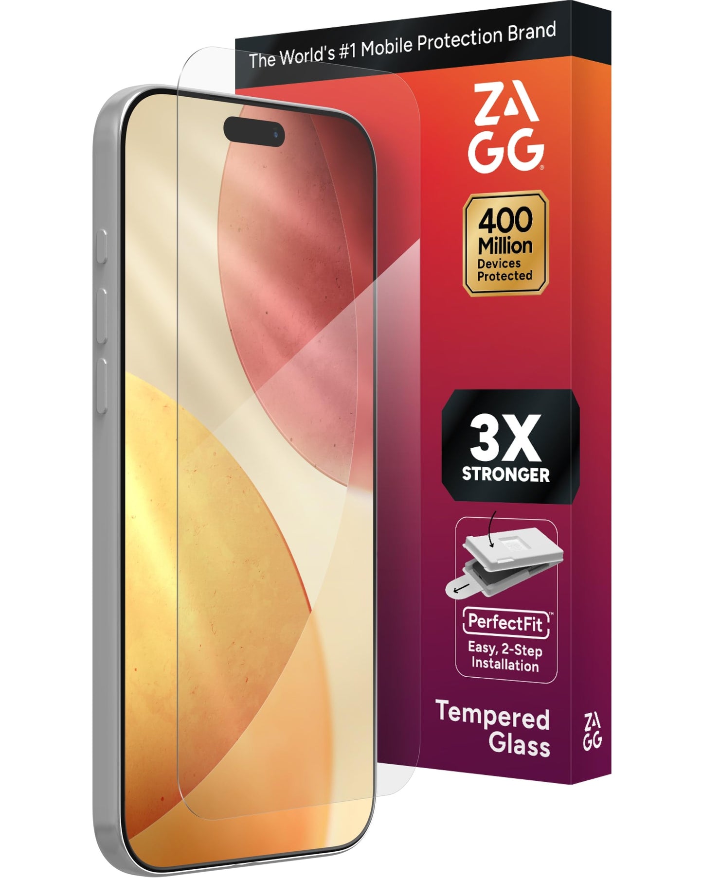 ZAGG Glass+ Screen Protector for iPhone 16e/ 14/13/ 13 Pro - 3X Shatter Protection, High Scratch Resistance, Oil-Resistant, Reinforced Edges, InvisibleShield, Easy Install