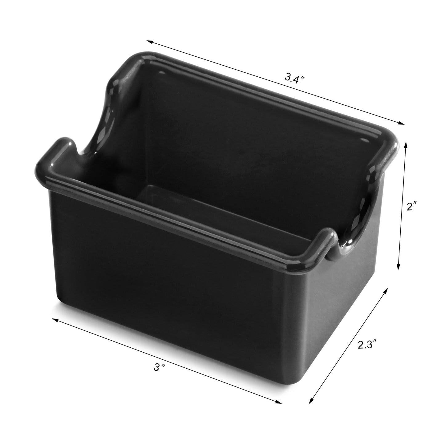 New Star Foodservice Restaurant-Grade Black Plastic Sugar Packet Holder, SAN Material, Set of 24