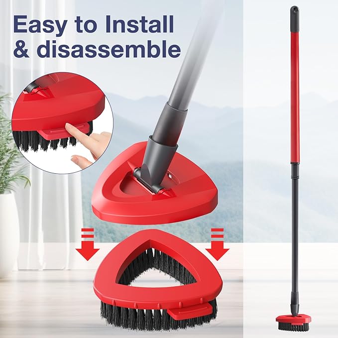 2 Pack 2-Tank Spin Mop Scrub Brush Head Replacement