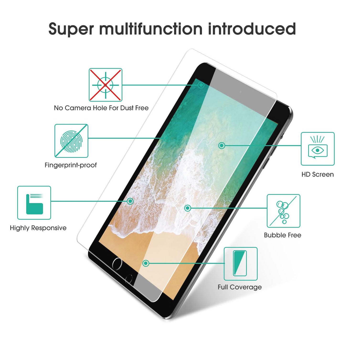 OMOTON Screen Protector for iPad Air 5th 4th Generation (Air 5/4, 10.9 Inch, 2022/2020) iPad Pro 11 Inch (2022/2021/2020/2019) Tablet - Tempered Glass, Case Friendly, Apple Pencil Compatible, 2 Pack