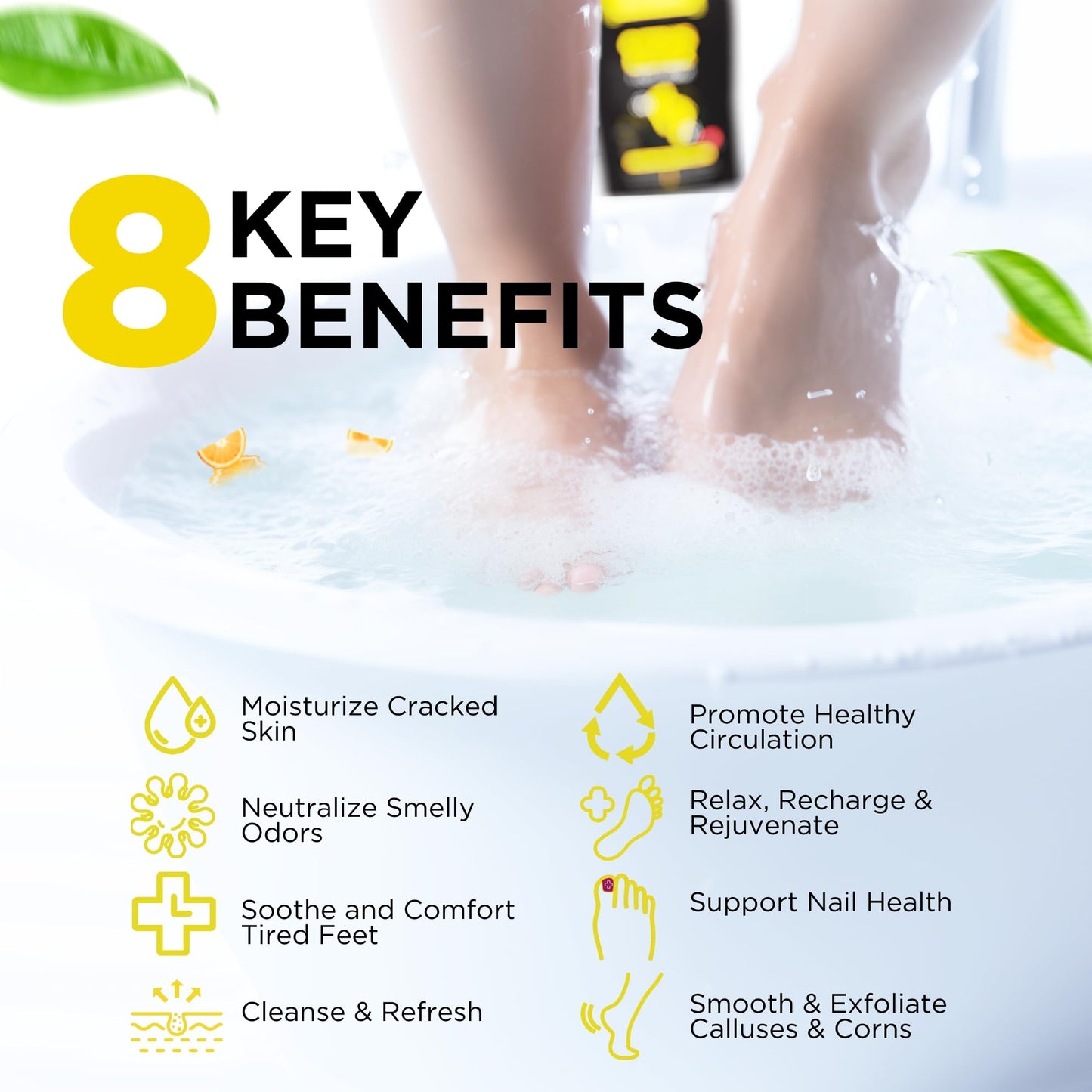 Tea Tree Oil Foot Soak with Epsom Salt - Made in USA - 16 Ounces