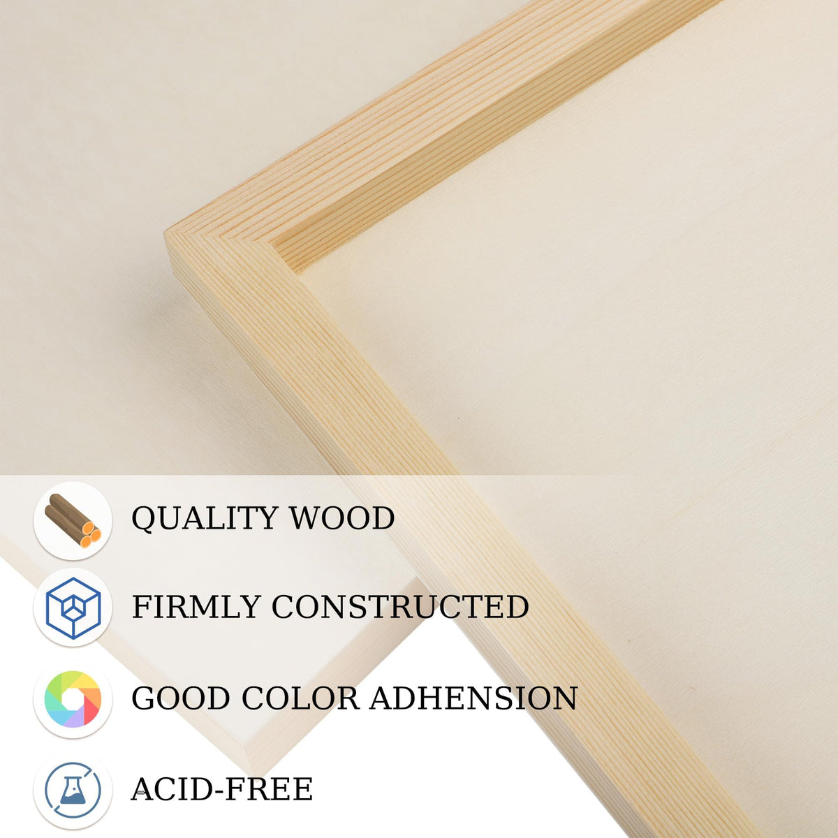 Aodaer 4 Pack Wood Panels 20 x 20 Inch Wooden Panels Canvas Unfinished Craft Wood Boards Panel for Art Crafts Acrylic and Oil Painting Pouring DIY Projects