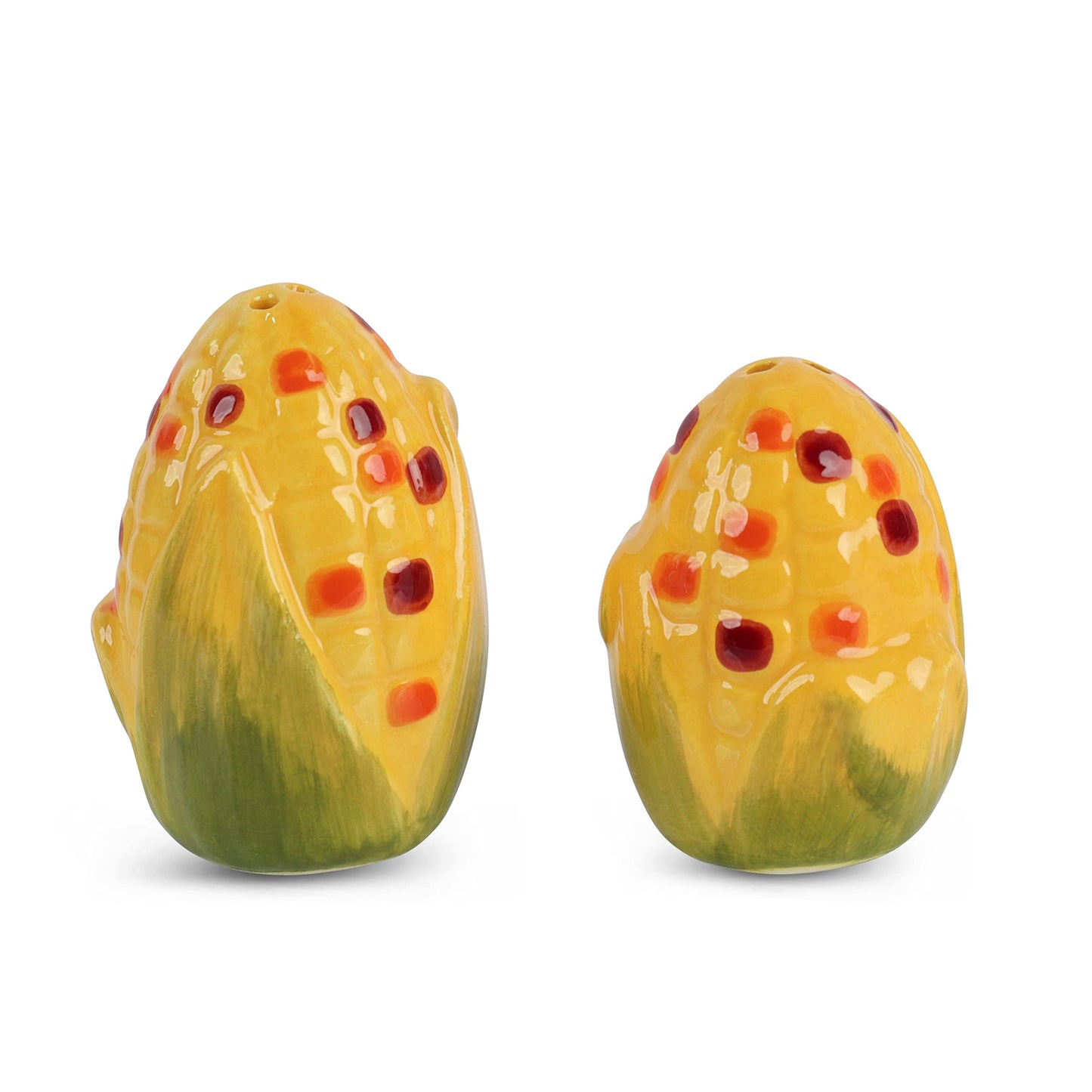 Novelty Ceramic Vegetable Salt and Pepper Shakers Set - Indian Corn