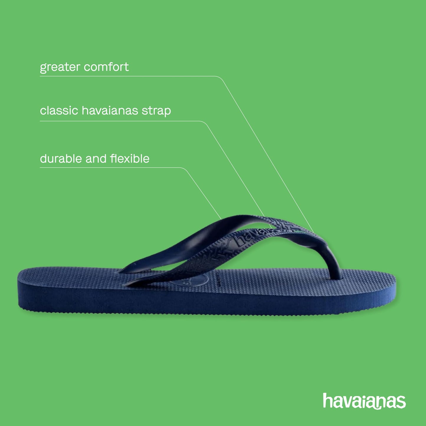 Havaianas - Top Brasil, Comfortable, Durable and Lightweight Flip-Flops, with Non-Slip Sole, Brazilian Flag on the Straps, Adults Unisex