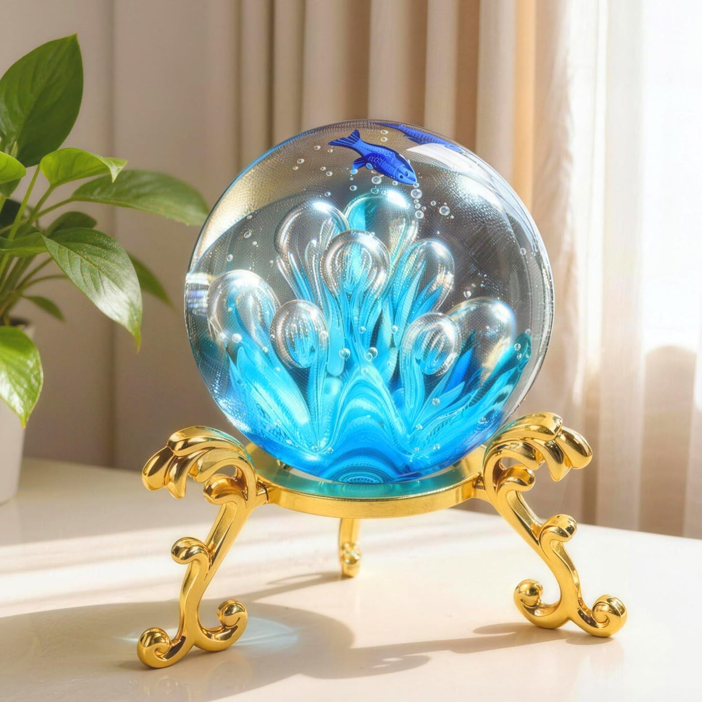 Dirvcp 10Pcs Gold Crystal Ball Stands, Gold Sphere Display Holder for 40mm-80mm Crystal Balls, Glass & Natural Stone Display Stand, Decorative Rock Organizer