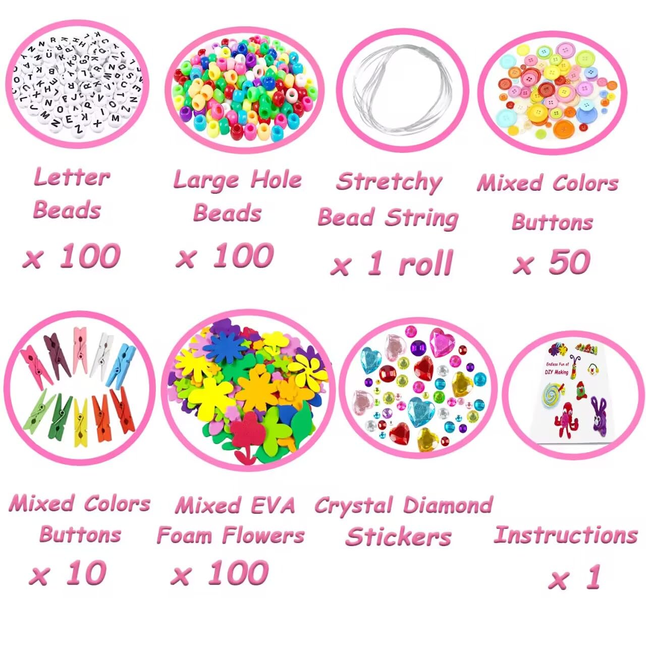 VLUINANI 3000Pcs Craft Kits for Kids DIY Arts and Crafts Supplies Set with Pipe Cleaners Craft Box Preschool Homeschool Toys Gift for Kids Boys and Girls Age 4 5 6 7 8