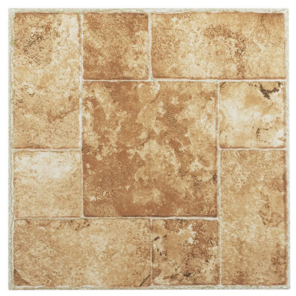 Tivoli Self Adhesive Vinyl Floor Tiles, 45 Tiles - 12" x 12", Light Oak Plank-Look - Peel & Stick, DIY Flooring for Kitchen, Dining Room, Bedrooms, Basements & Bathrooms by Achim Home Decor