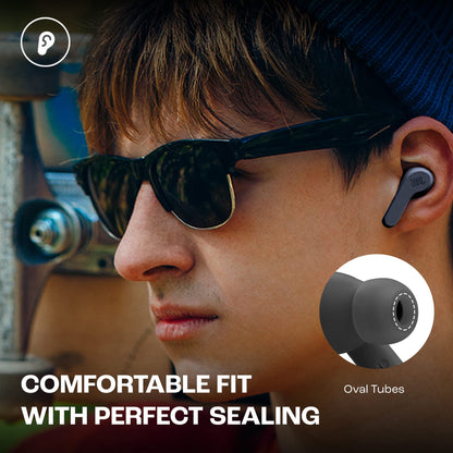JBL Wave Beam In-Ear Wireless Earbuds with IP54 and IPX2 Waterproofing, Hands-Free Calling and 32-Hour Battery Life, Black