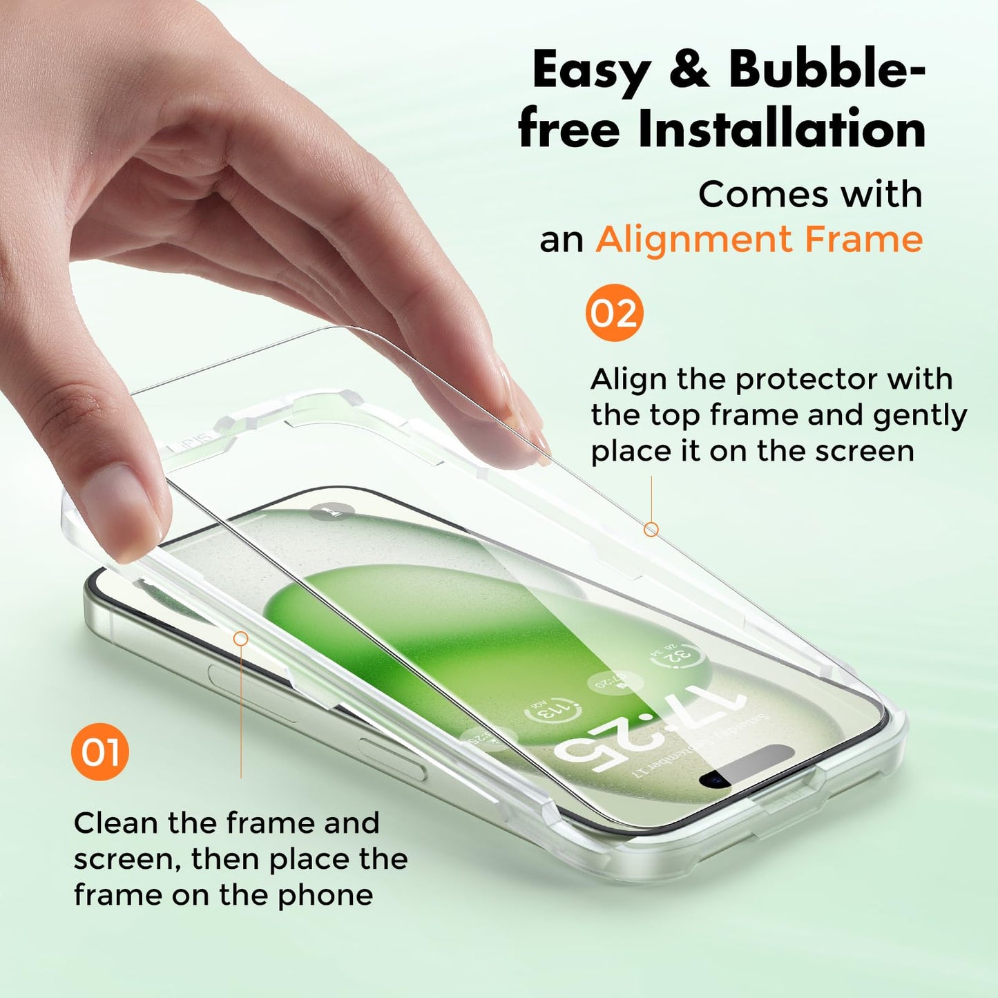 UNBREAKcable Shatterproof Tempered Glass Screen Protector for iPhone SE 2022/SE 2020, iPhone 8/7 [3-Pack] [99.99% HD Clear] [Easy Installation Frame] [9H Hardness][Bubble Free] for Apple 4.7''