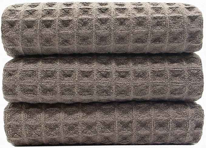 Waffle Weave Thick Microfiber Dish Drying Towels Absorbent Tea & Hand Towel