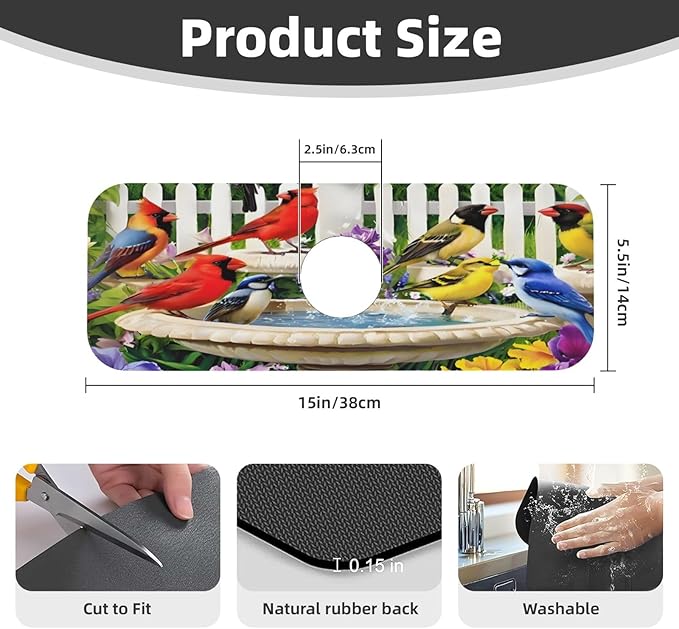 Bird Kitchen sink faucet pad, strong water absorption, anti slip, very suitable