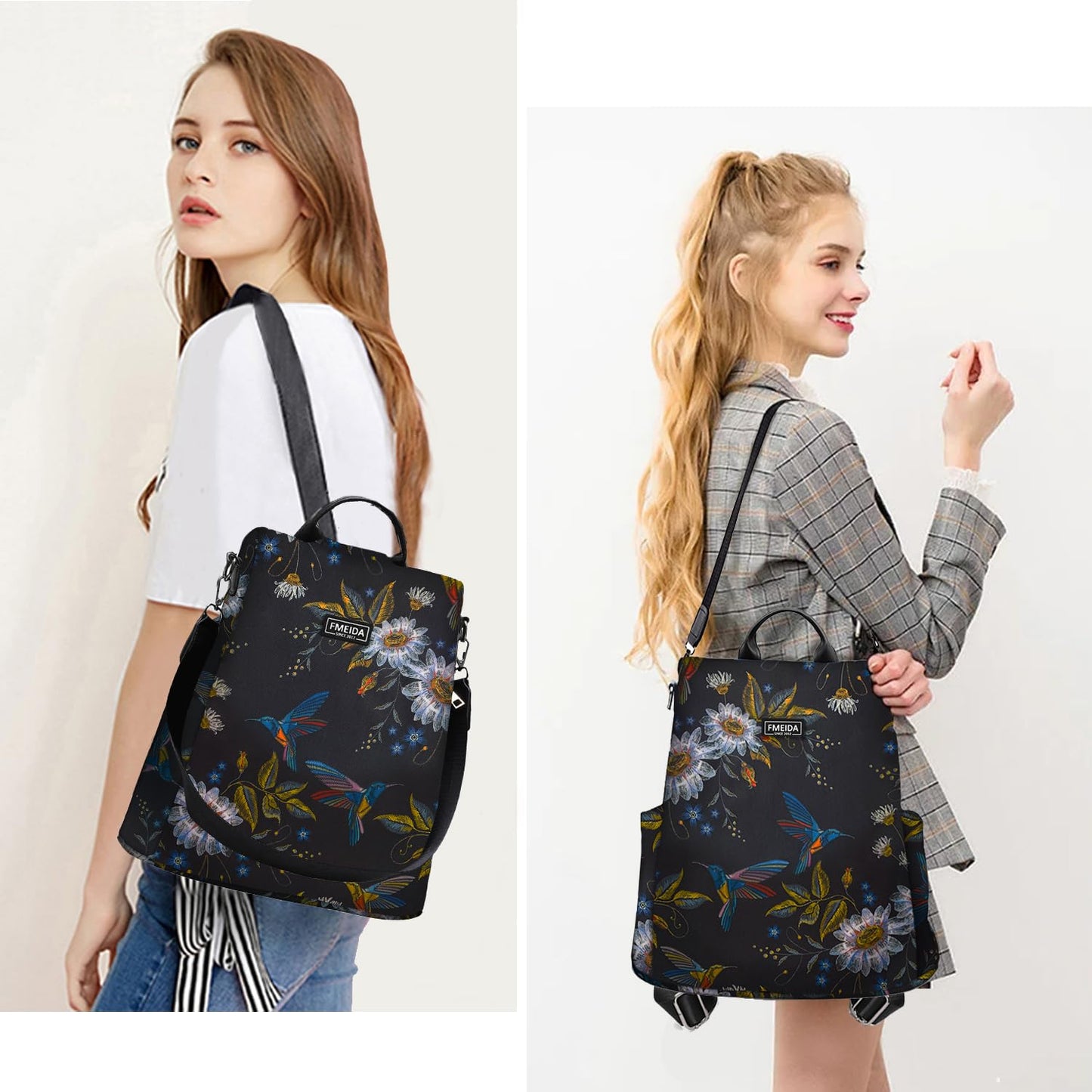 Fmeida Backpack Womens Anti Theft Travel Rucksack Shoulder Bag Ladies Handbag